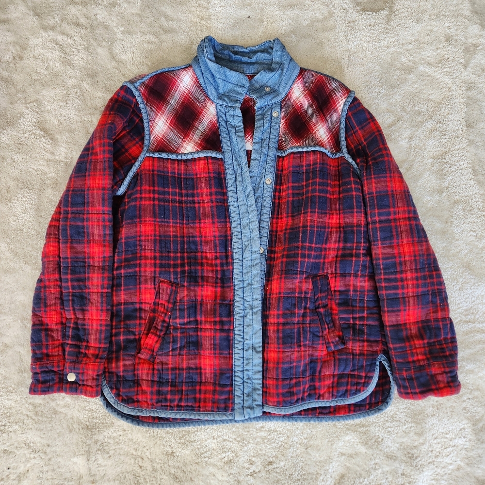 GAP Flannel Jacket with Jean Trim